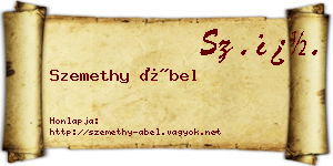 Szemethy Ábel névjegykártya