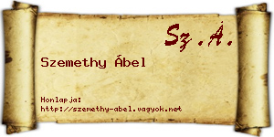 Szemethy Ábel névjegykártya