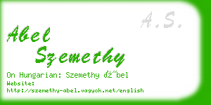 abel szemethy business card